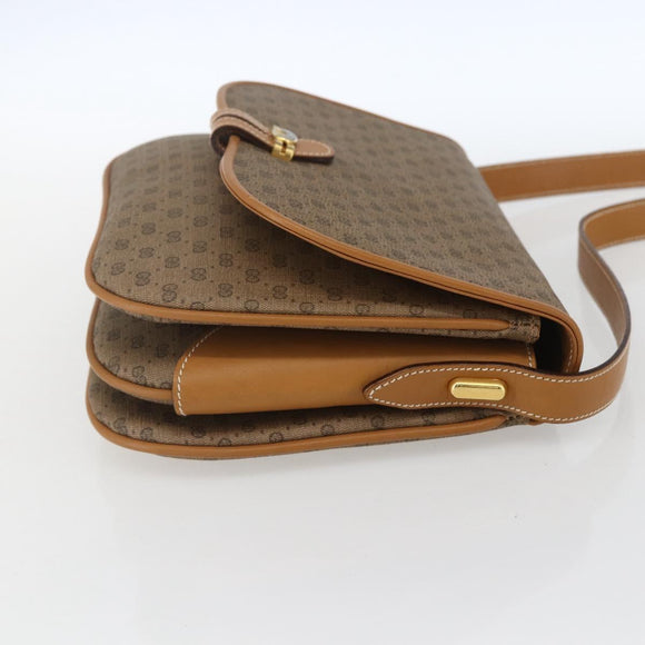 GUCCI Micro GG Supreme Shoulder Bag PVC Beige Gold 001 406 1780 Auth 168242