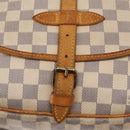 LOUIS VUITTON Damier Azur Saumur 30 Shoulder Bag SPO N48202 LV Auth 168246-18