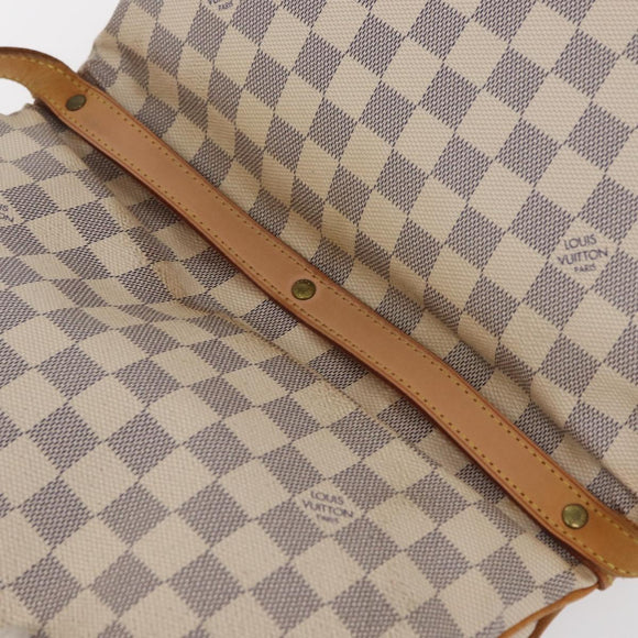 LOUIS VUITTON Damier Azur Saumur 30 Shoulder Bag SPO N48202 LV Auth 168246