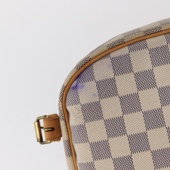 LOUIS VUITTON Damier Azur Saumur 30 Shoulder Bag SPO N48202 LV Auth 168246