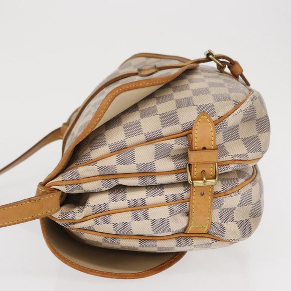 LOUIS VUITTON Damier Azur Saumur 30 Shoulder Bag SPO N48202 LV Auth 168246