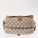 LOUIS VUITTON Damier Azur Saumur 30 Shoulder Bag SPO N48202 LV Auth 168246-5