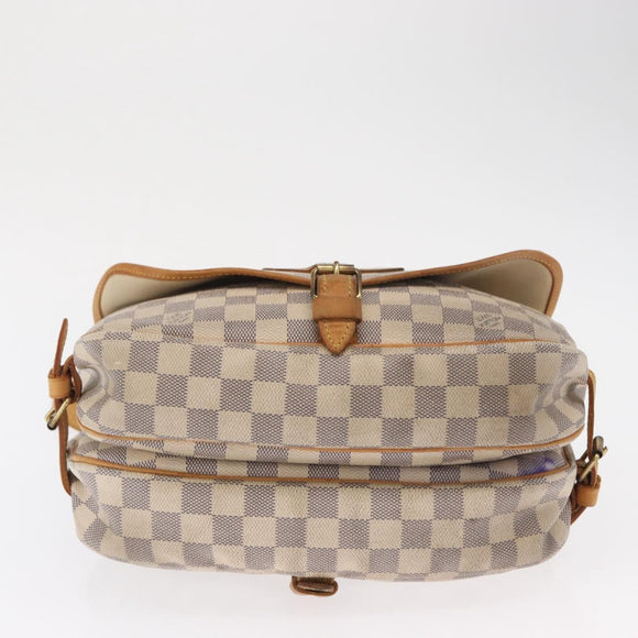 LOUIS VUITTON Damier Azur Saumur 30 Shoulder Bag SPO N48202 LV Auth 168246