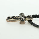 Chrome Hearts Small Balkan Cross/W Boro Chip Necklace Ag925 Silver Auth 168247SM-14