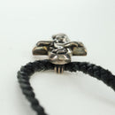 Chrome Hearts Small Balkan Cross/W Boro Chip Necklace Ag925 Silver Auth 168247SM-15