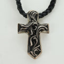Chrome Hearts Small Balkan Cross/W Boro Chip Necklace Ag925 Silver Auth 168247SM-3