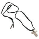 Chrome Hearts Small Balkan Cross/W Boro Chip Necklace Ag925 Silver Auth 168247SM-7