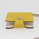 HERMES Ulysse Nano Taschenanhänger Leder Gelb Auth 168248M-4