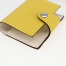 HERMES Ulysse Nano Taschenanhänger Leder Gelb Auth 168248M-14