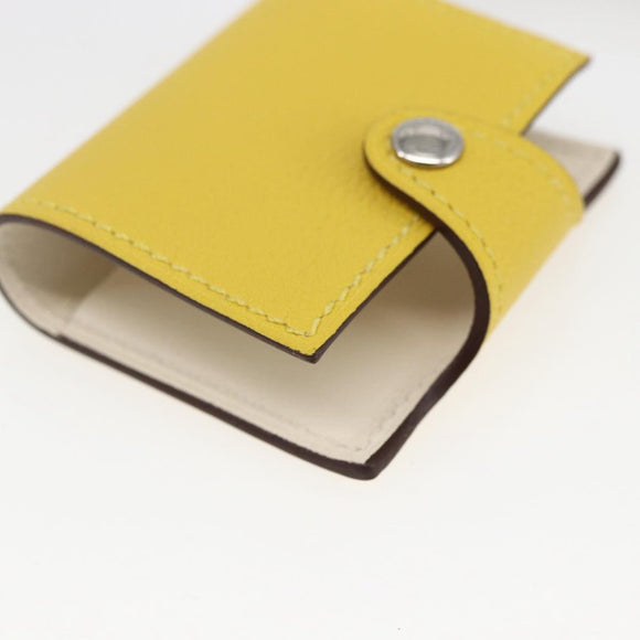 HERMES Ulysse Nano Taschenanhänger Leder Gelb Auth 168248M