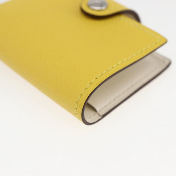 HERMES Ulysse Nano Taschenanhänger Leder Gelb Auth 168248M
