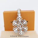 LOUIS VUITTON Snow Flake Charm Leather Silver M79293 LV Auth 168249M-11