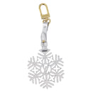 LOUIS VUITTON Snow Flake Charm Leather Silver M79293 LV Auth 168249M-2