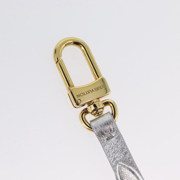 LOUIS VUITTON Snow Flake Charm Leather Silver M79293 LV Auth 168249M