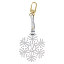LOUIS VUITTON Snow Flake Charm Leather Silver M79293 LV Auth 168249M-6