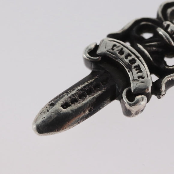 Chrome Hearts Dolk bedel hanger top Ag925 Zilver Auth 168256SM