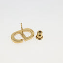 Christian Dior Rhinestone Pierce Earring metal Gold Tone Auth 168258M-11