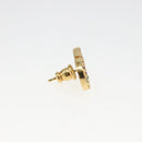 Christian Dior Rhinestone Pierce Earring metal Gold Tone Auth 168258M-4