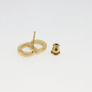 Christian Dior Rhinestone Pierce Earring metal Gold Tone Auth 168258M-6
