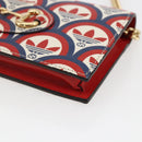 GUCCI adidas Horsebit Chain Shoulder Wallet Leather Gold 621892 Auth 168261SAM-10