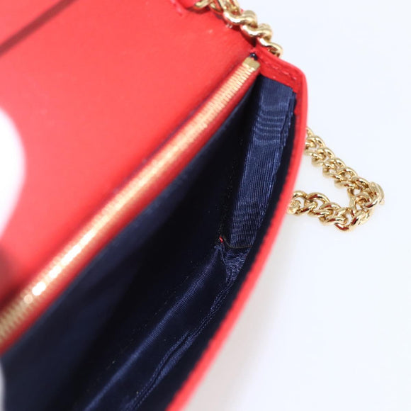 GUCCI adidas Horsebit Chain Shoulder Wallet Leather Gold 621892 Auth 168261SAM