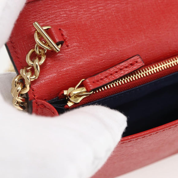 GUCCI adidas Horsebit Chain Shoulder Wallet Leather Gold 621892 Auth 168261SAM