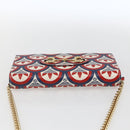 GUCCI adidas Horsebit Chain Shoulder Wallet Leather Gold 621892 Auth 168261SAM-6