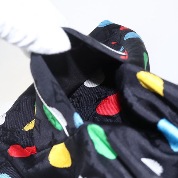 LOUIS VUITTON Monogram Eclipse LV x YK Pajamas Silk Black LV Auth 168263M