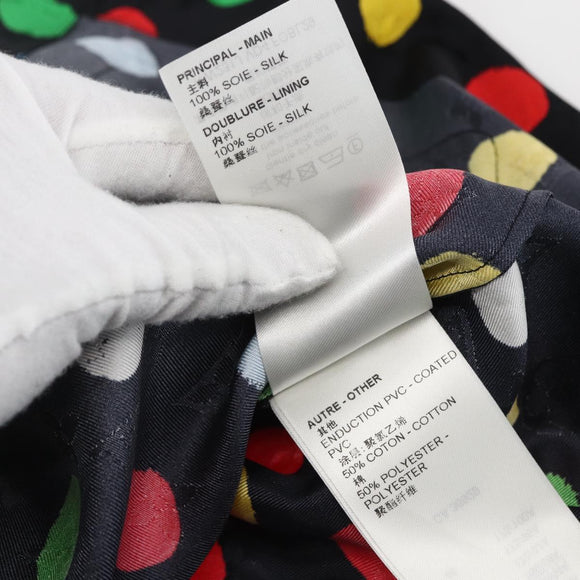 LOUIS VUITTON Monogram Eclipse LV x YK Pajamas Silk Black LV Auth 168263M