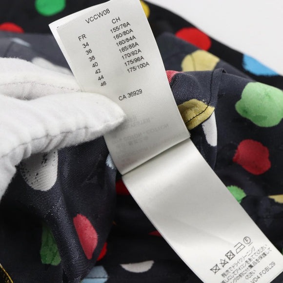 LOUIS VUITTON Monogram Eclipse LV x YK Pajamas Silk Black LV Auth 168263M