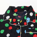 LOUIS VUITTON Monogram Eclipse LV x YK Pajamas Silk Black LV Auth 168263M-4