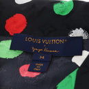 LOUIS VUITTON Monogram Eclipse LV x YK Pajamas Silk Black LV Auth 168263M-5