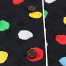 LOUIS VUITTON Monogram Eclipse LV x YK Pajamas Silk Black LV Auth 168263M-7