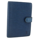 LOUIS VUITTON Epi Agenda PM Day Planner Cover Blue R20055 LV Auth 168266-1