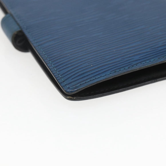 LOUIS VUITTON Epi Agenda PM Day Planner Cover Blue R20055 LV Auth 168266