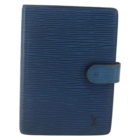LOUIS VUITTON Epi Agenda PM Day Planner Cover Blue R20055 LV Auth 168266