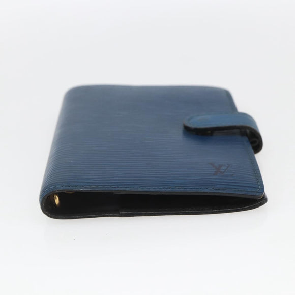 LOUIS VUITTON Epi Agenda PM Day Planner Cover Blue R20055 LV Auth 168266