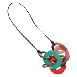 HERMES Caramba Necklace plastic Multicolor Auth 168270V - 0