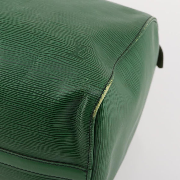 LOUIS VUITTON Epi Keepall 45 Boston Bag Green M42974 LV Auth 168281