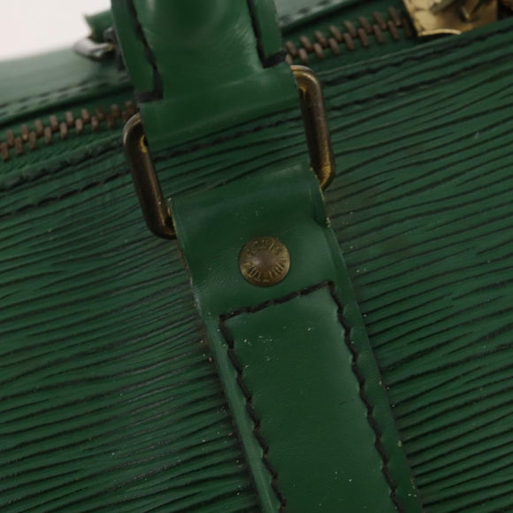LOUIS VUITTON Epi Keepall 45 Boston Bag Green M42974 LV Auth 168281