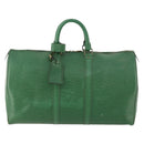 LOUIS VUITTON Epi Keepall 45 Boston Bag Green M42974 LV Auth 168281-13