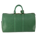 LOUIS VUITTON Epi Keepall 45 Boston Bag Green M42974 LV Auth 168281-2