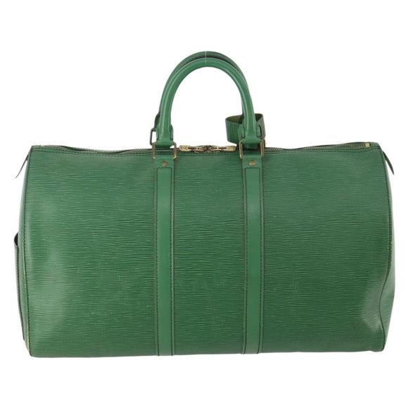 LOUIS VUITTON Epi Keepall 45 Boston Bag Green M42974 LV Auth 168281