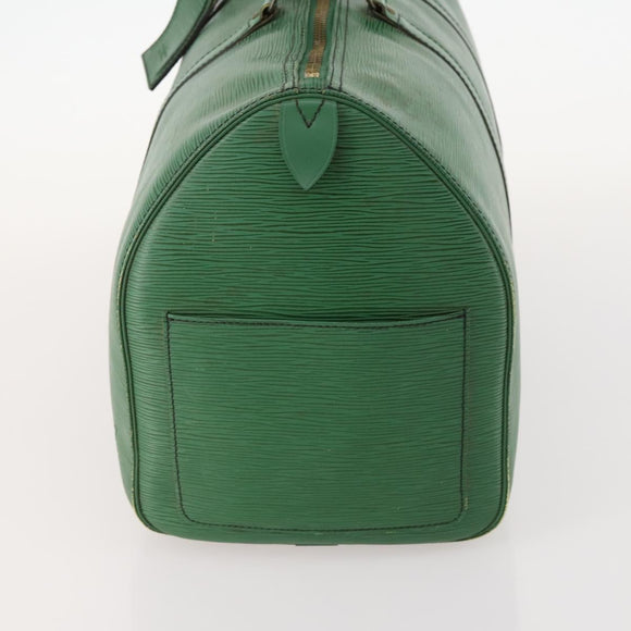 LOUIS VUITTON Epi Keepall 45 Boston Bag Green M42974 LV Auth 168281