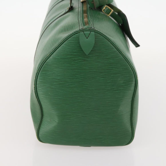 LOUIS VUITTON Epi Keepall 45 Boston Bag Green M42974 LV Auth 168281