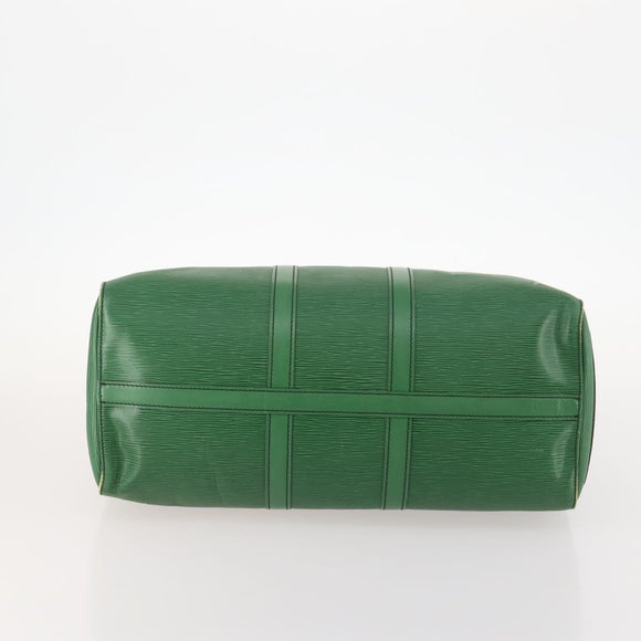 LOUIS VUITTON Epi Keepall 45 Boston Bag Green M42974 LV Auth 168281