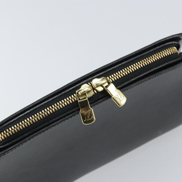 LOUIS VUITTON Epi Dauphine GM Cosmetic Pouch Black M48432 LV Auth 168282