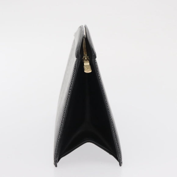 LOUIS VUITTON Epi Trousse Crete Pouch Black M48402 LV Auth 168283