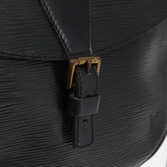 LOUIS VUITTON Epi Jeune Fille MM Shoulder Bag Black M52152 LV Auth 168284