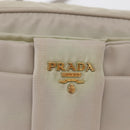 PRADA Shoulder Bag Nylon Ivory Gold Auth 168292-17